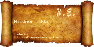 Wildner Edda névjegykártya